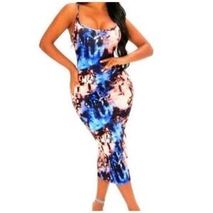 Tie Dye Cami Bodycon Dress sz Small